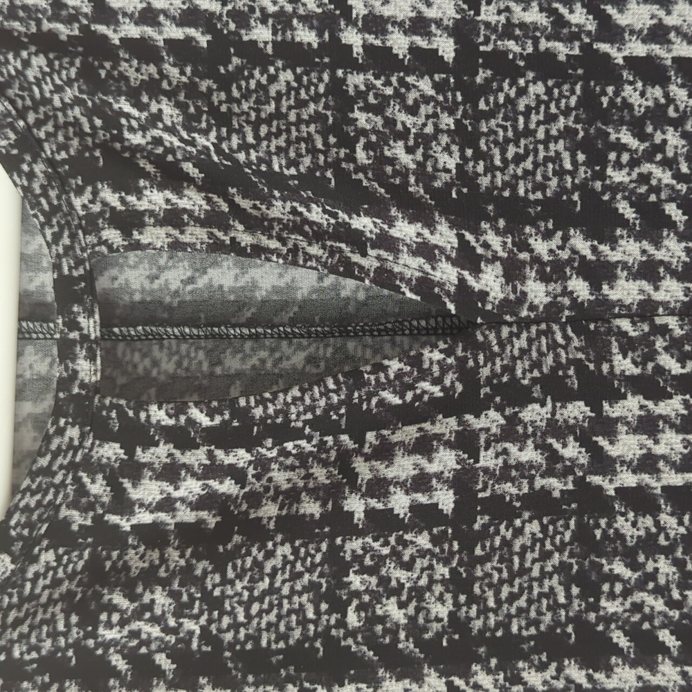 Michael Michael Kors Houndstooth Key Hole Opening Long Sleeve Dress SMALL - Picture 6 of 16